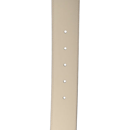 Gucci Azalea Calfskin Enamel Monochrome Double G 40mm Belt 85 34 Mystic White 4 of 6
