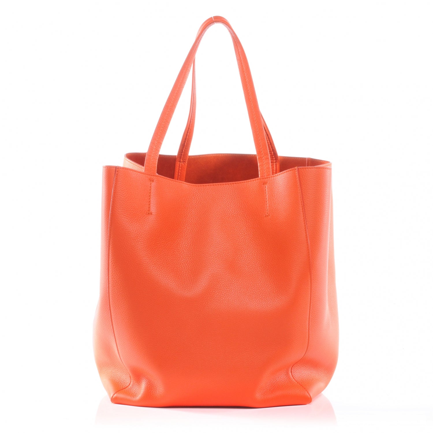 Celine Leather Medium Horizontal Cabas Phantom Orange 3 of 7