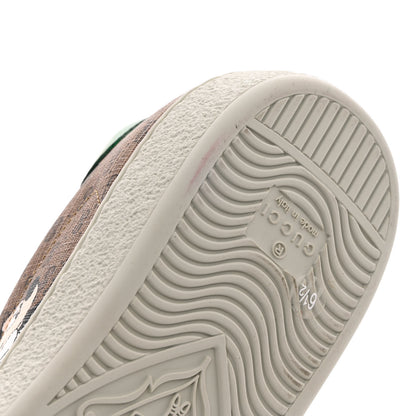 Gucci X DISNEY Mini Vintage GG Supreme Monogram Mickey Mouse Mens Ace Sneakers 6.5 Beige Vintage Sun Oil New Shamarock 9 of 11