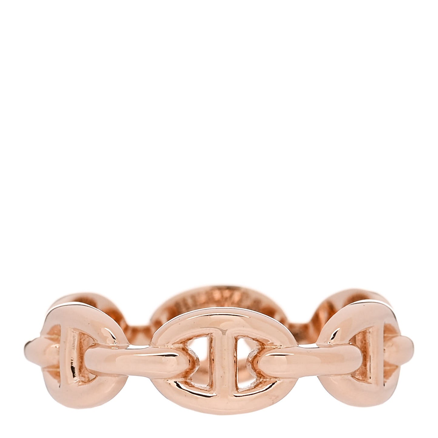 18K Rose Gold PM Chaine d'Ancre Enchainee Ring 54 6.75