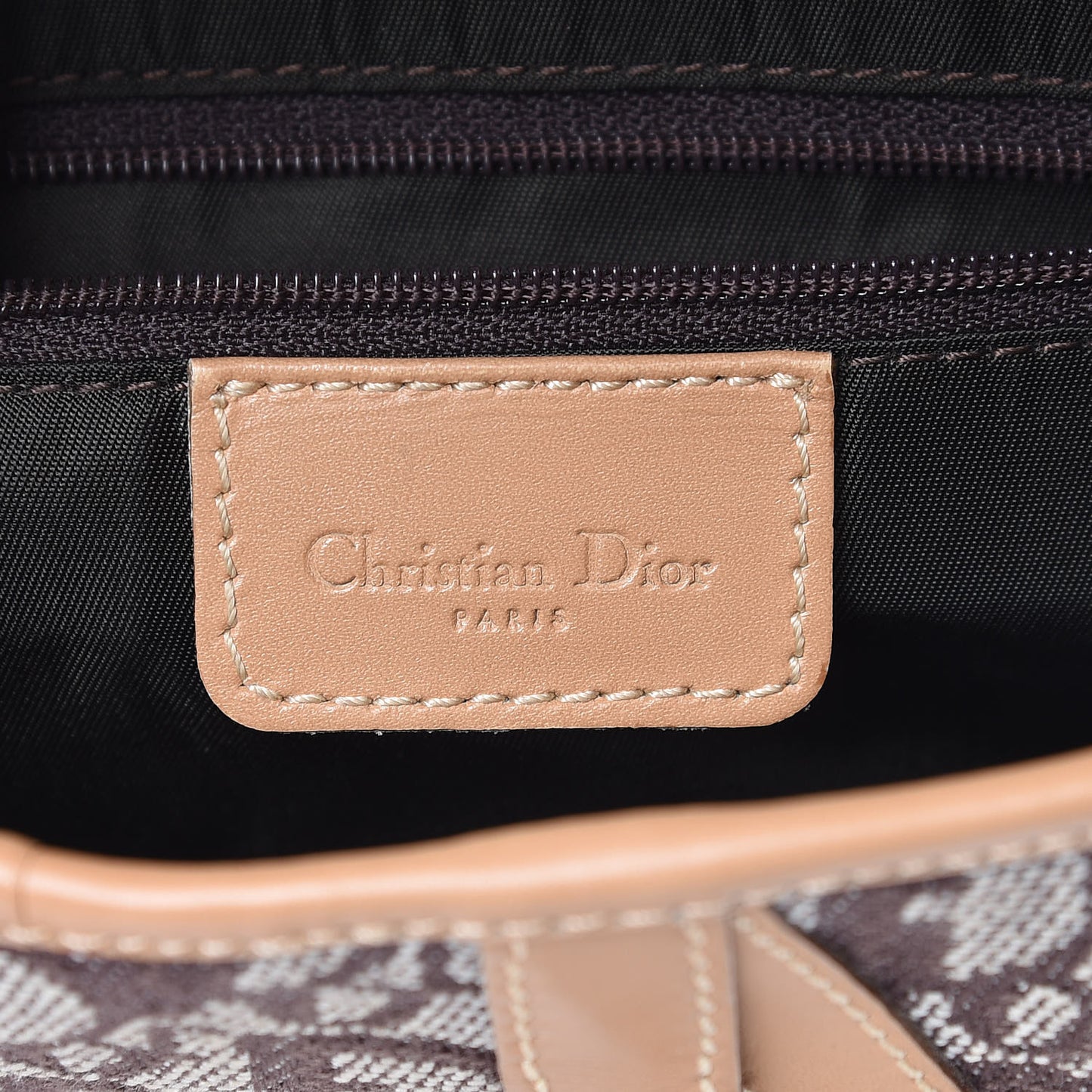 Monogram Saddle Bag Beige