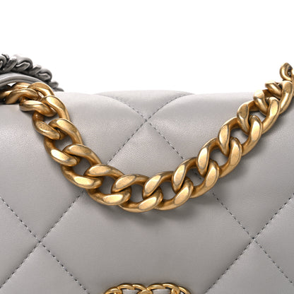 Chanel Goatskin Quilted Medium Chanel 19 Flap Grey 8 of 11