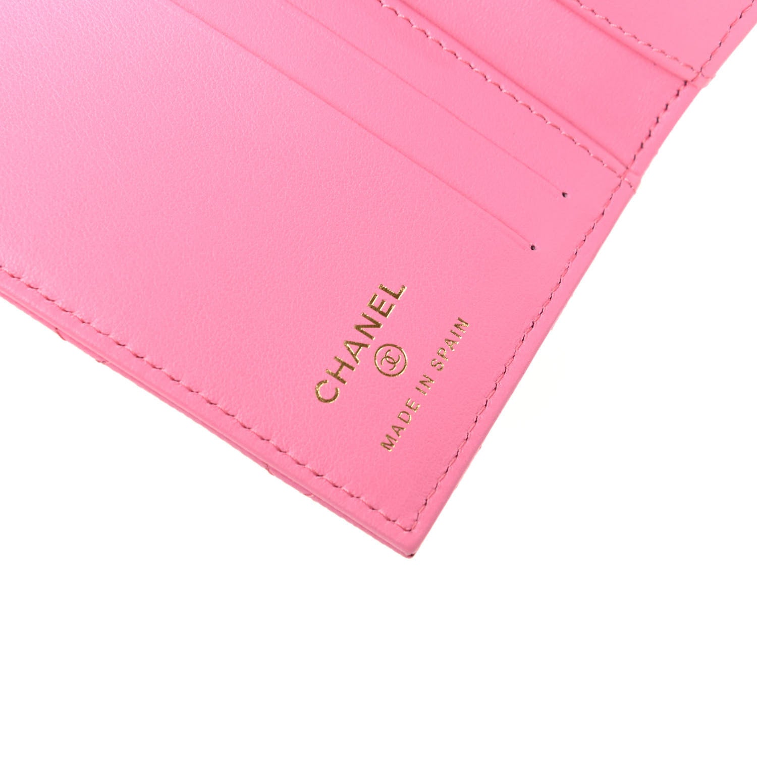 Chanel Caviar Quilted Card Holder Wallet Pink 6 of 8