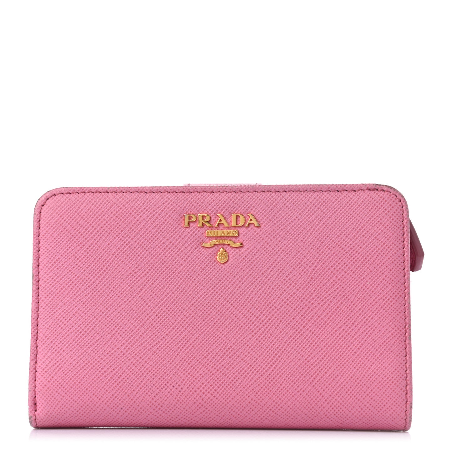 Saffiano Colour Metal Compact Wallet Begonia Giada