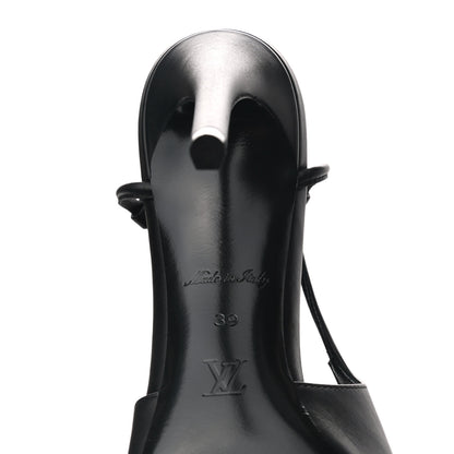 Louis Vuitton Calfskin Urban Twist Slingback Pumps 39 Black 8 of 8