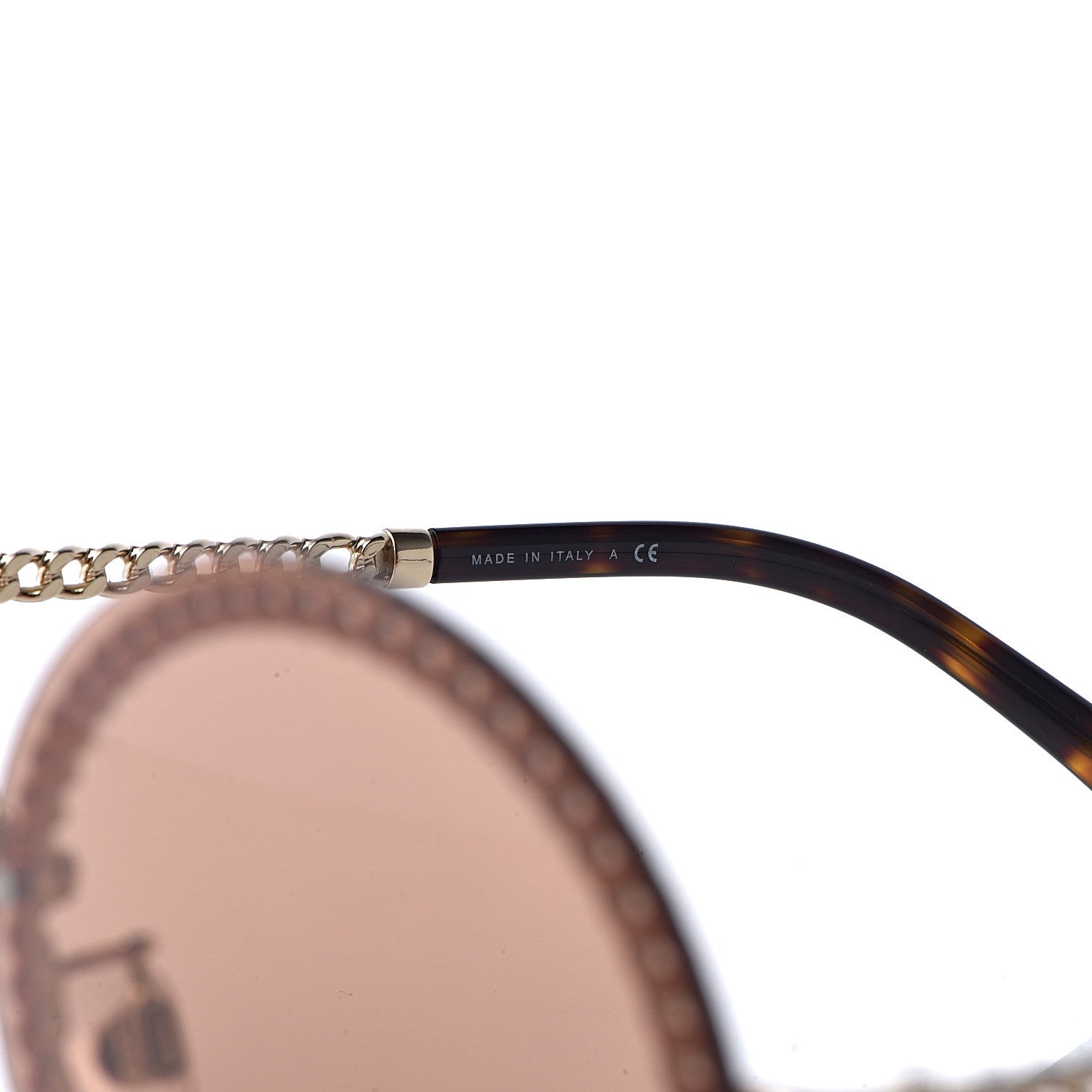 Chanel Chain Round Sunglasses 4245 Brown Gold 7 of 10