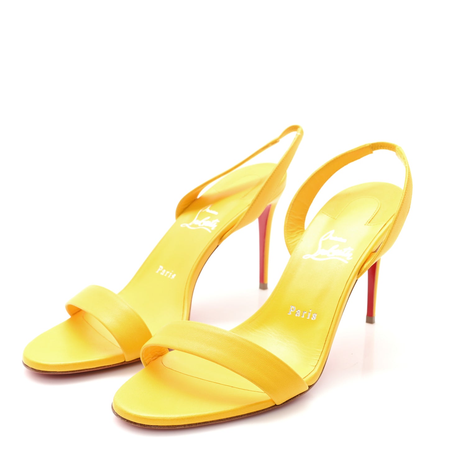 Calfskin O Marylin 85 Slingback Sandal Heels 40 Pollen