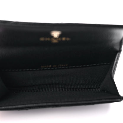 Chanel Caviar Quilted Crystal CC Flap Card Holder Black 5 of 11