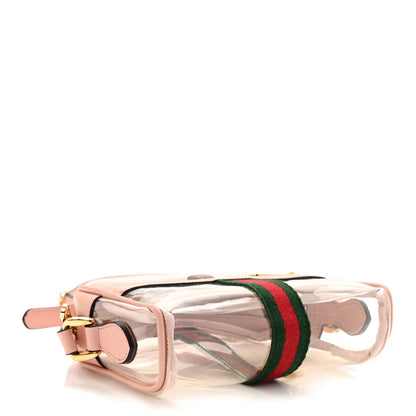 Gucci Vinyl Web Mini Ophidia Transparent Shoulder Bag Perfect Pink 8 of 28