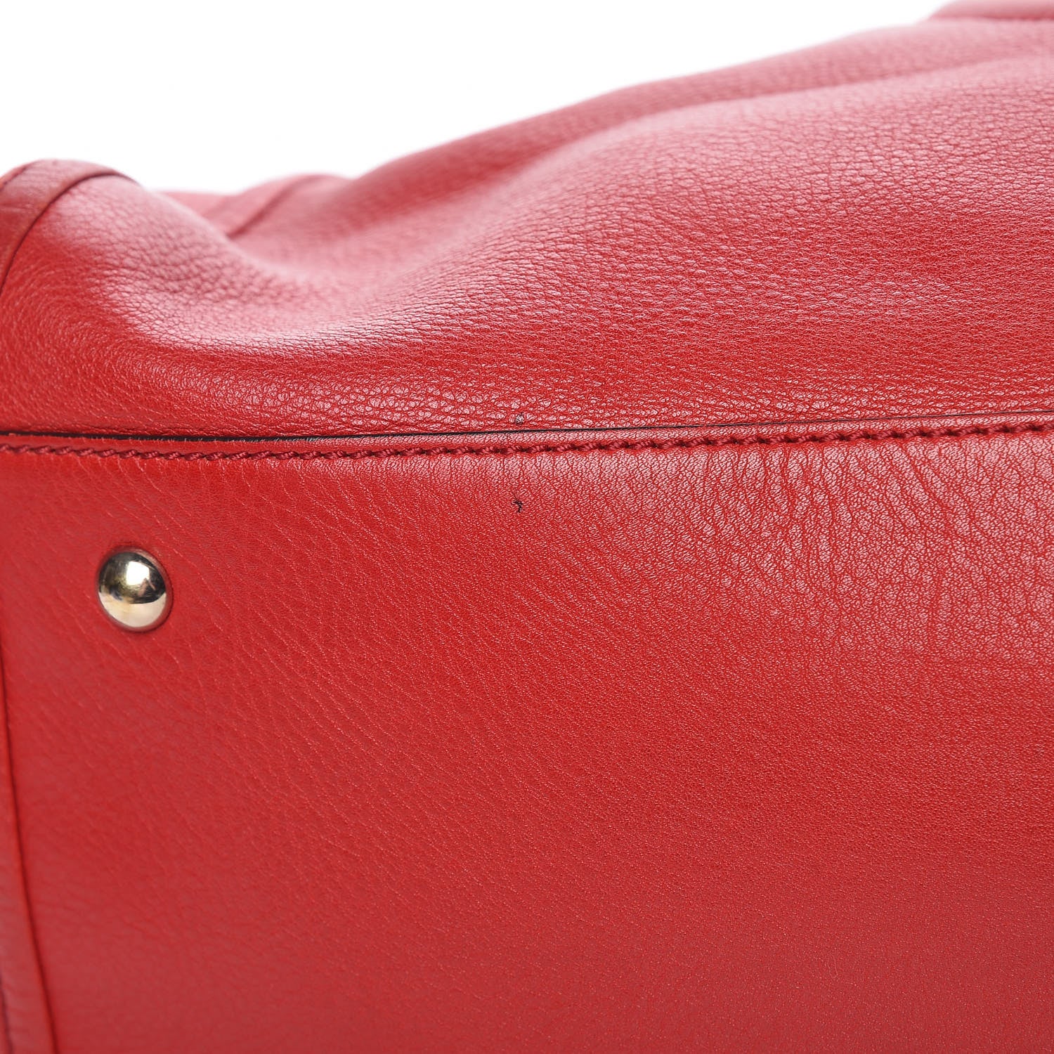 Gucci Pebbled Calfskin Large Soho Shoulder Bag Red 12 of 16