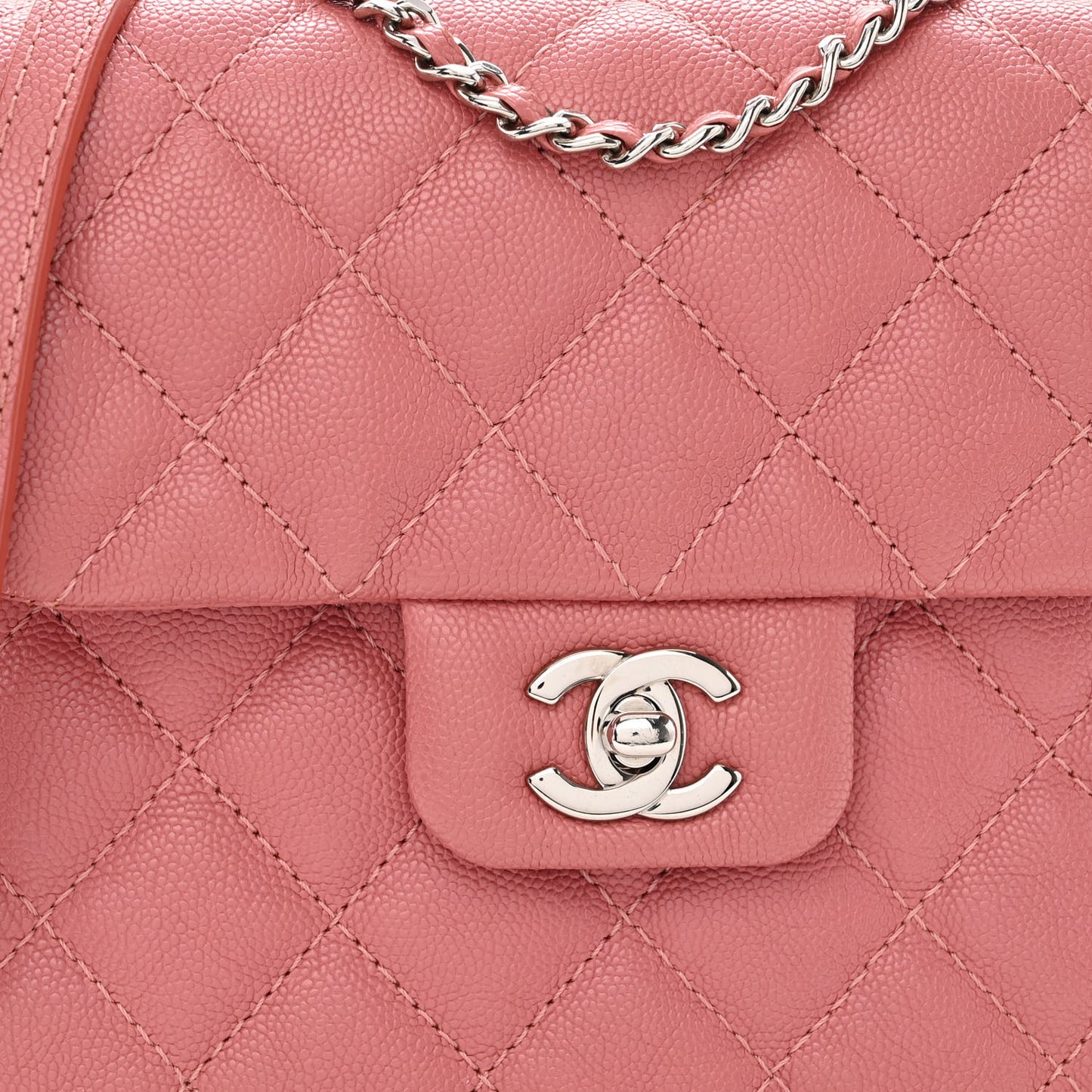 Caviar Quilted Small Urban Companion Flap Pink
