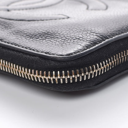 Chanel Caviar CC Timeless Large Zip Around Wallet Black 12 of 18