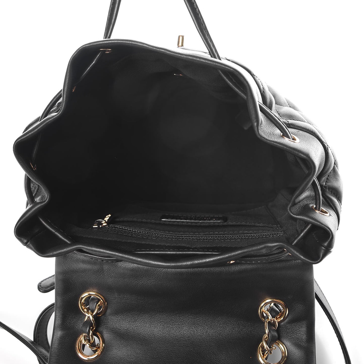 Lambskin Quilted Small Urban Spirit Backpack Black