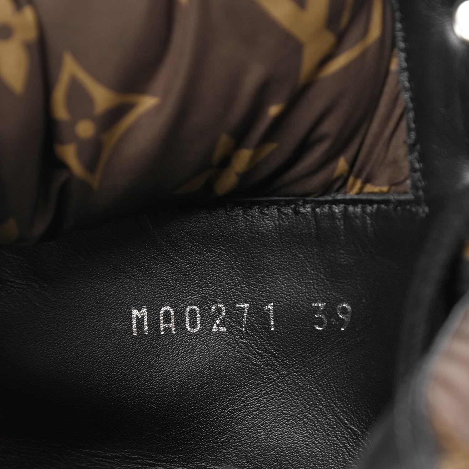 Louis Vuitton Calfskin Monogram Nylon LV Beaubourg Ankle Boots 39 Black 8 of 18