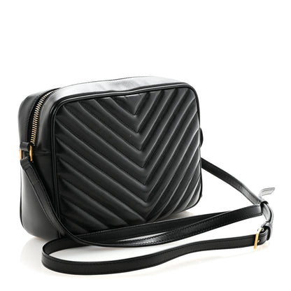 Saint Laurent Calfskin Matelasse Monogram Lou Camera Bag Black 3 of 10