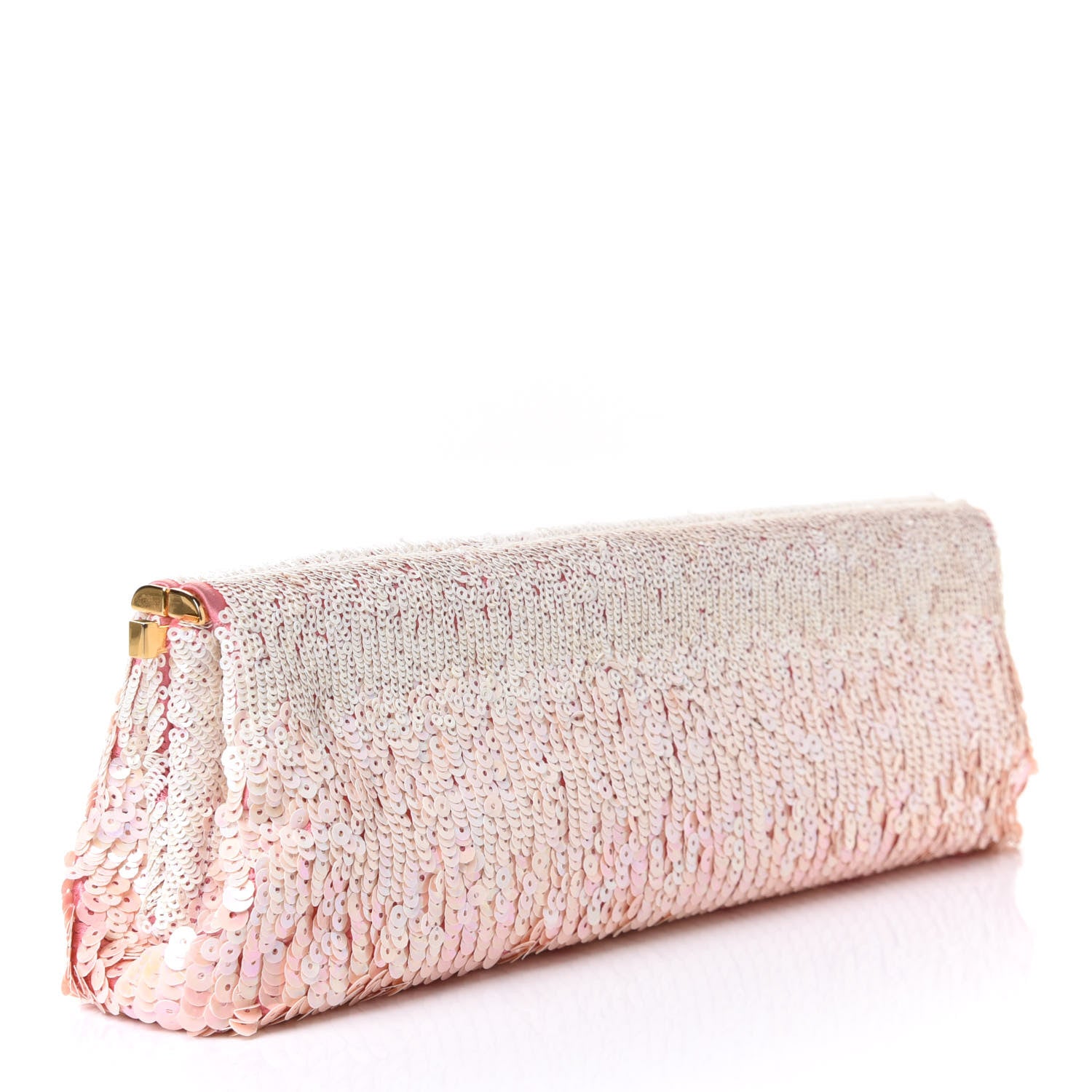 Prada Paillettes Sequin Ombre Clutch Pink 2 of 4