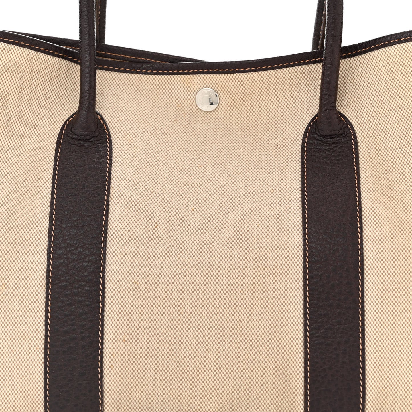 Buffle Skipper Toile Garden Party 36 MM Tote Marron Fonce