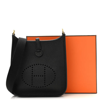 Hermes Taurillon Clemence Evelyne TPM Black 11 of 11