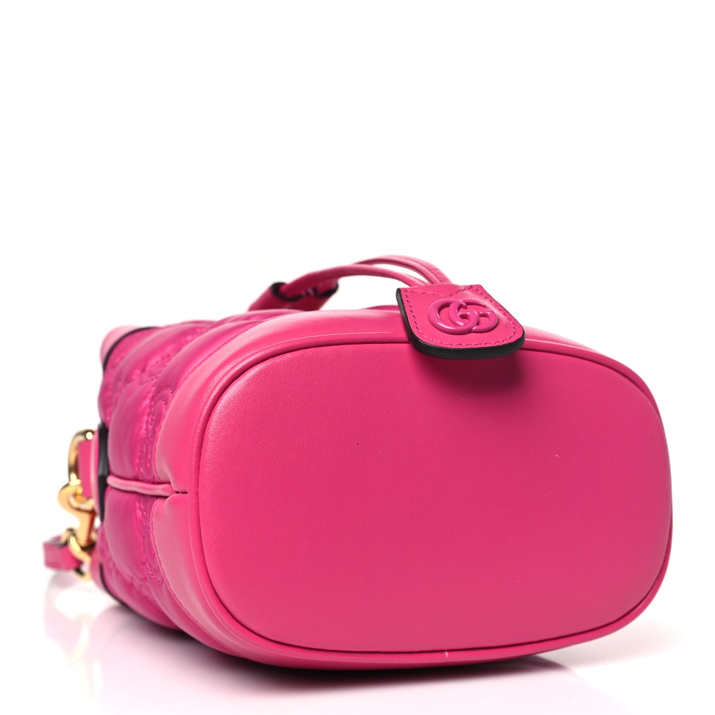 Nylon Calfskin Enamel GG Matelasse Bucket Bag Lovely