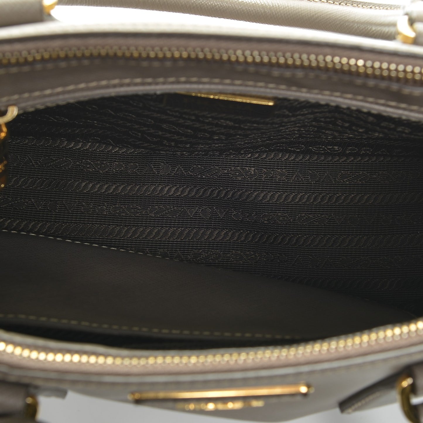 Saffiano Mini Galleria Double Zip Tote Argilla