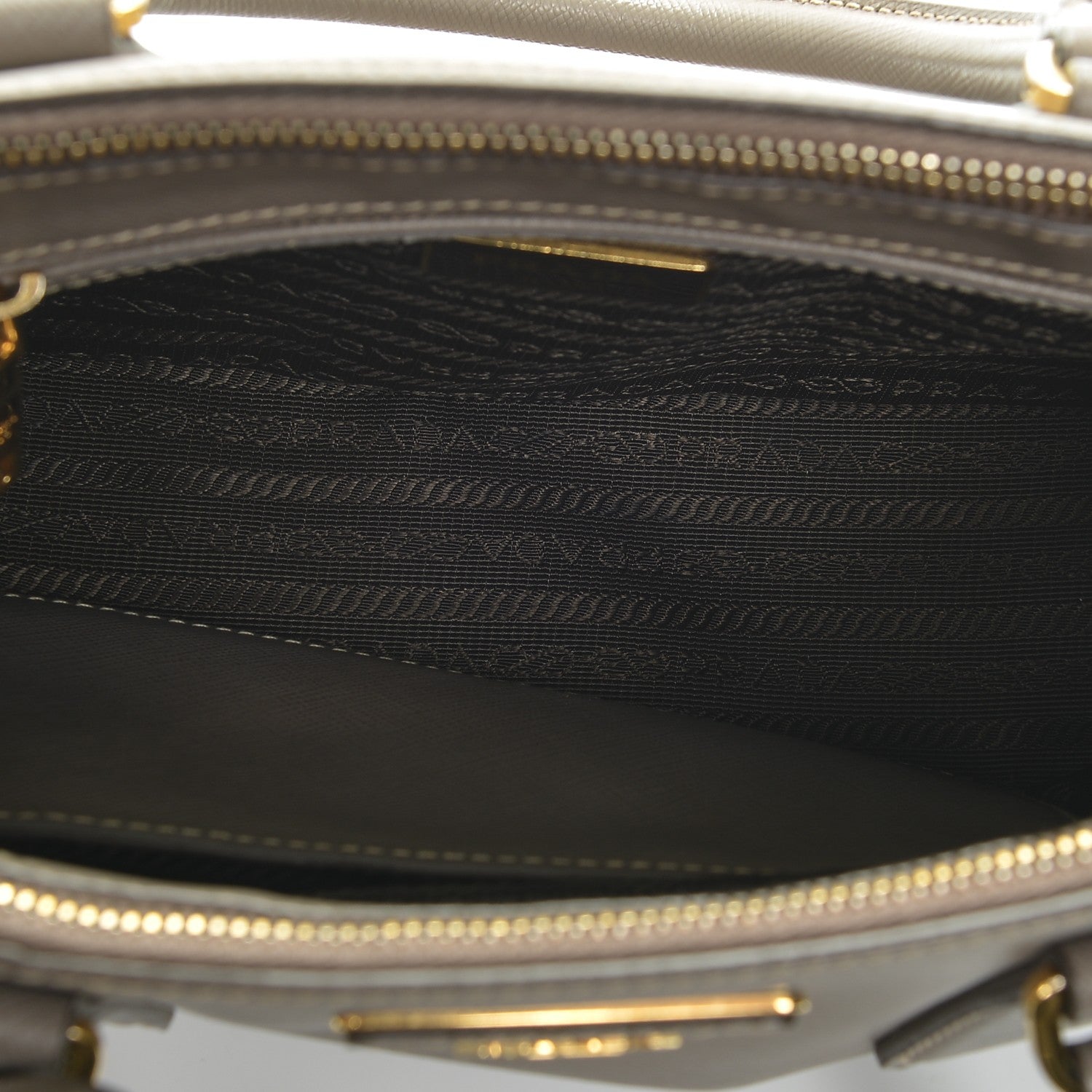 Prada Saffiano Mini Galleria Double Zip Tote Argilla 5 of 7