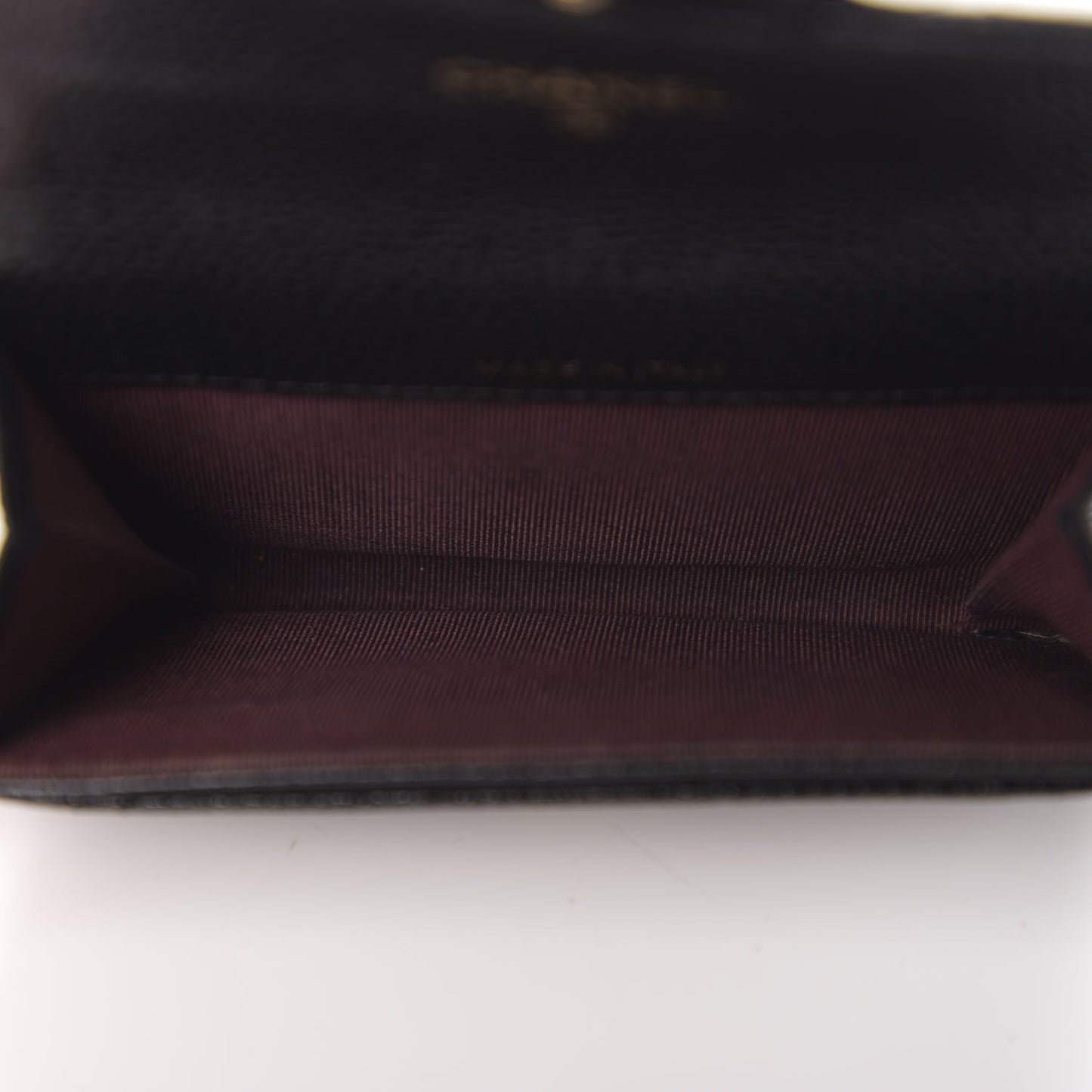Caviar Quilted Flap Card Holder Black