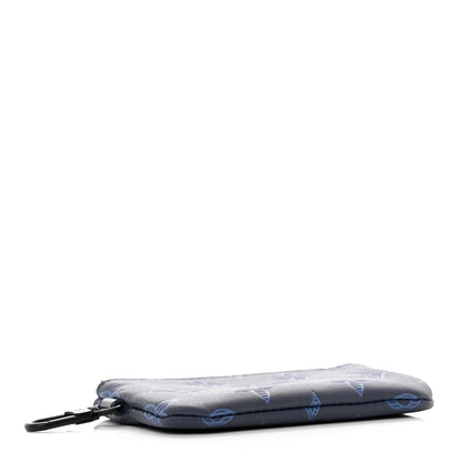 Louis Vuitton Calfskin Monogram Shadow Trio Messenger Key Pouch Navy Blue 4 of 6