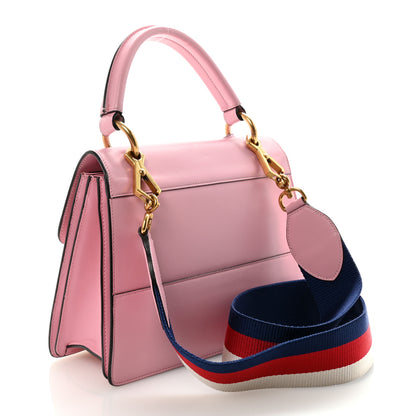 Gucci Calfskin Sylvie Web Small Queen Margaret Top Handle Bag Sugar Pink 3 of 10