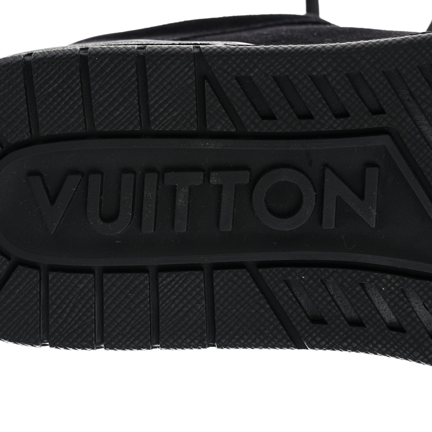 Suede Mens LV Trainer Sneakers 9 Black