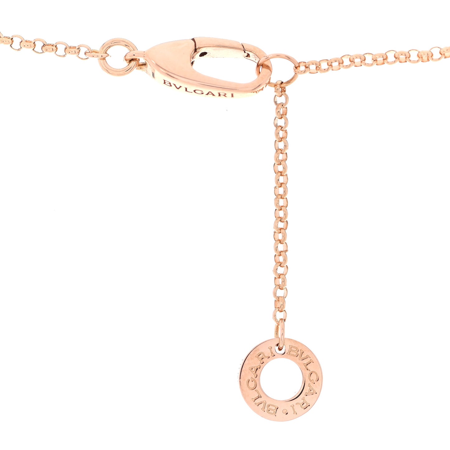 18K Rose Gold Diamond BVLGARI BVLGARI Cuore Pendant Necklace