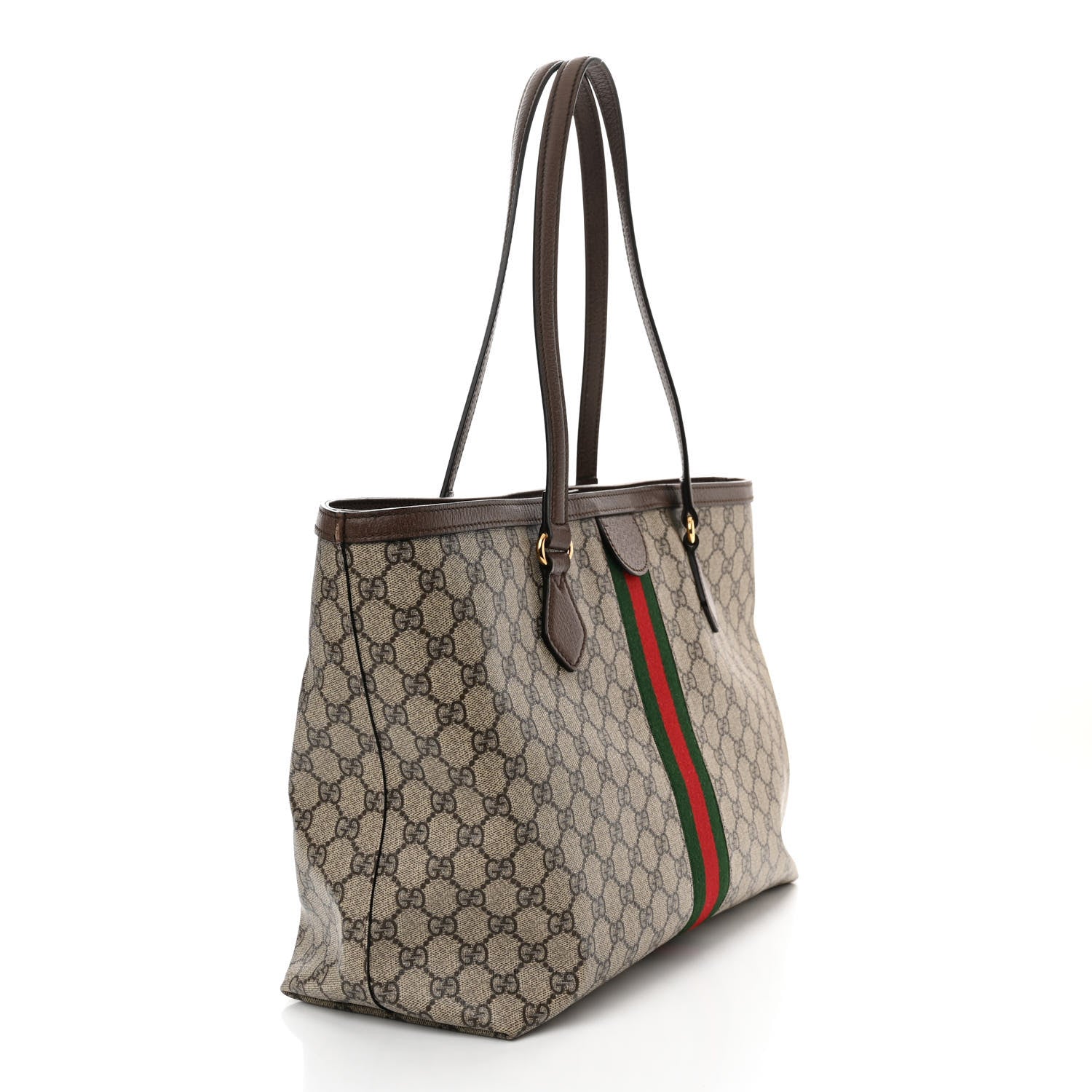 Gucci GG Supreme Monogram Medium Ophidia Shopping Tote Brown 3 of 16