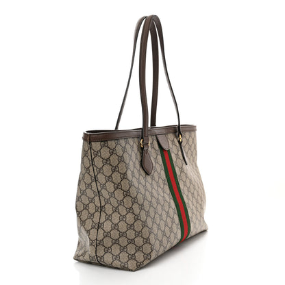 Gucci GG Supreme Monogram Medium Ophidia Shopping Tote Brown 3 of 16