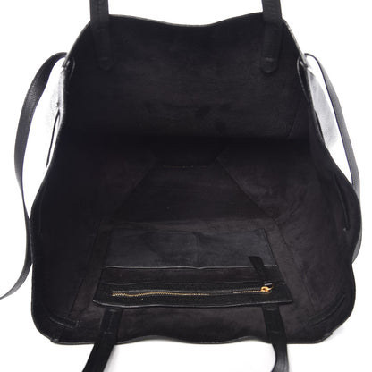 Celine Soft Grained Calfskin Medium Belt Cabas Phantom Black 5 of 10