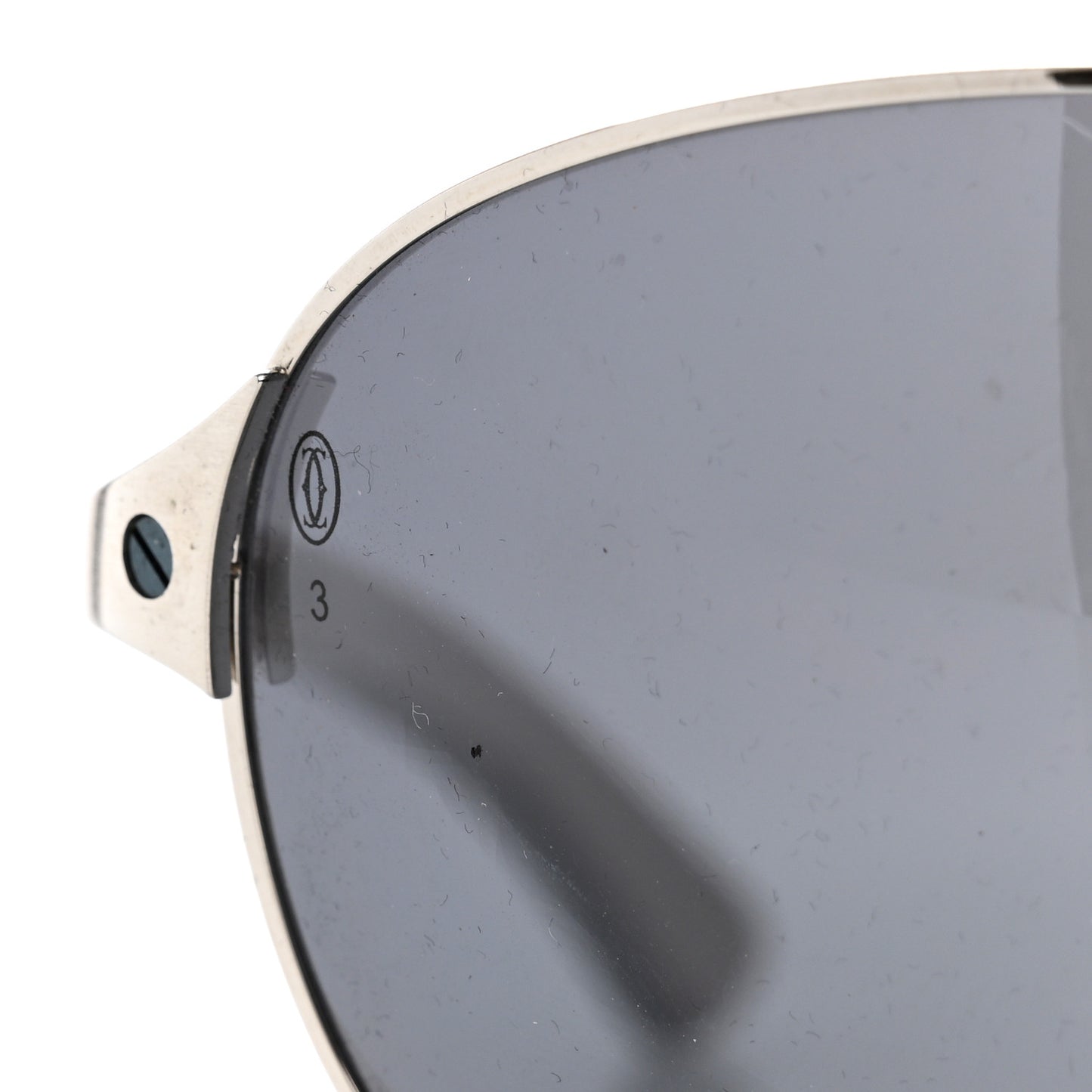 Metal Santos Dumont Aviator Sunglasses Silver