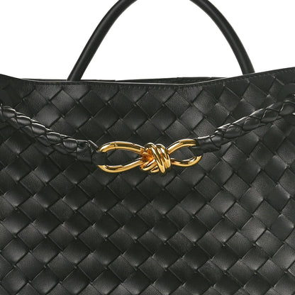 Bottega Veneta Nappa Intrecciato Medium Andiamo Shoulder Bag Black 9 of 11