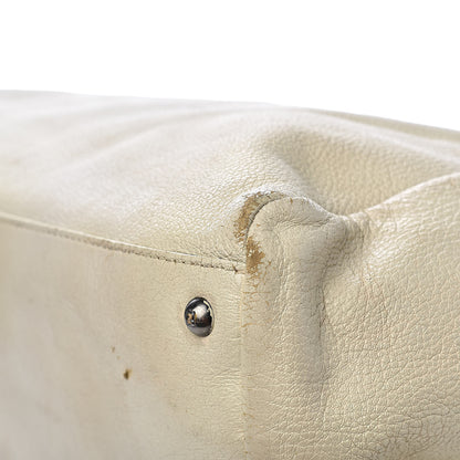 Fendi Goatskin Stingray Large Peekaboo Iconic Satchel White Pink 33 of 35