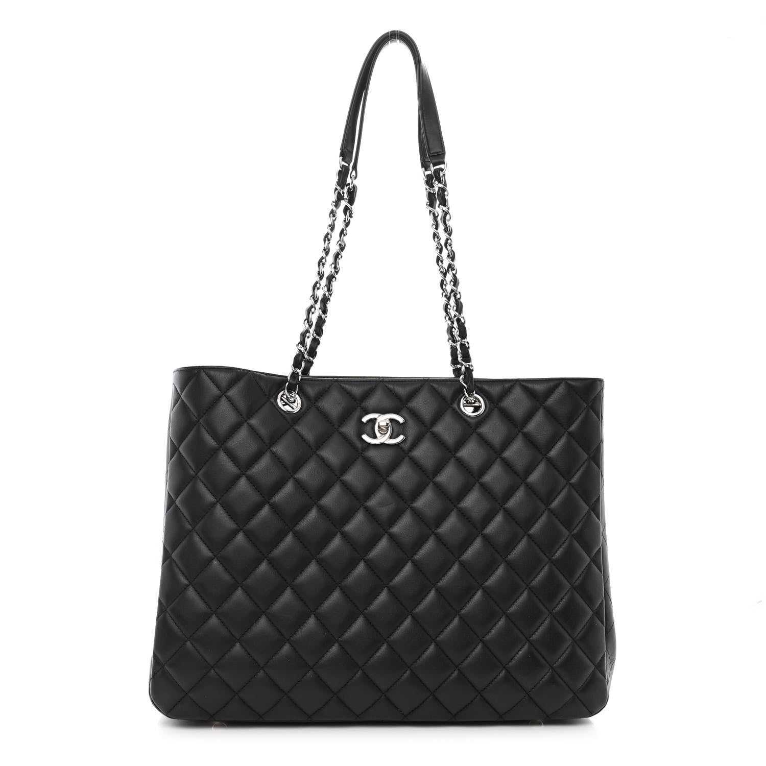 Chanel Calfskin Quilted Large Classic Shopping Tote Black 1 of 11