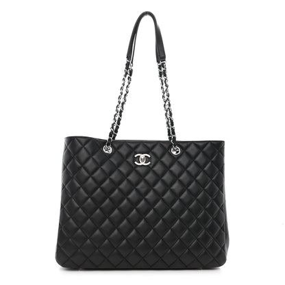 Chanel Calfskin Quilted Large Classic Shopping Tote Black 1 of 11