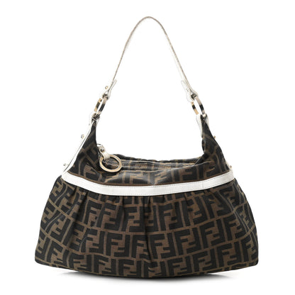 Fendi Zucca Hobo Tobacco White 1 of 14