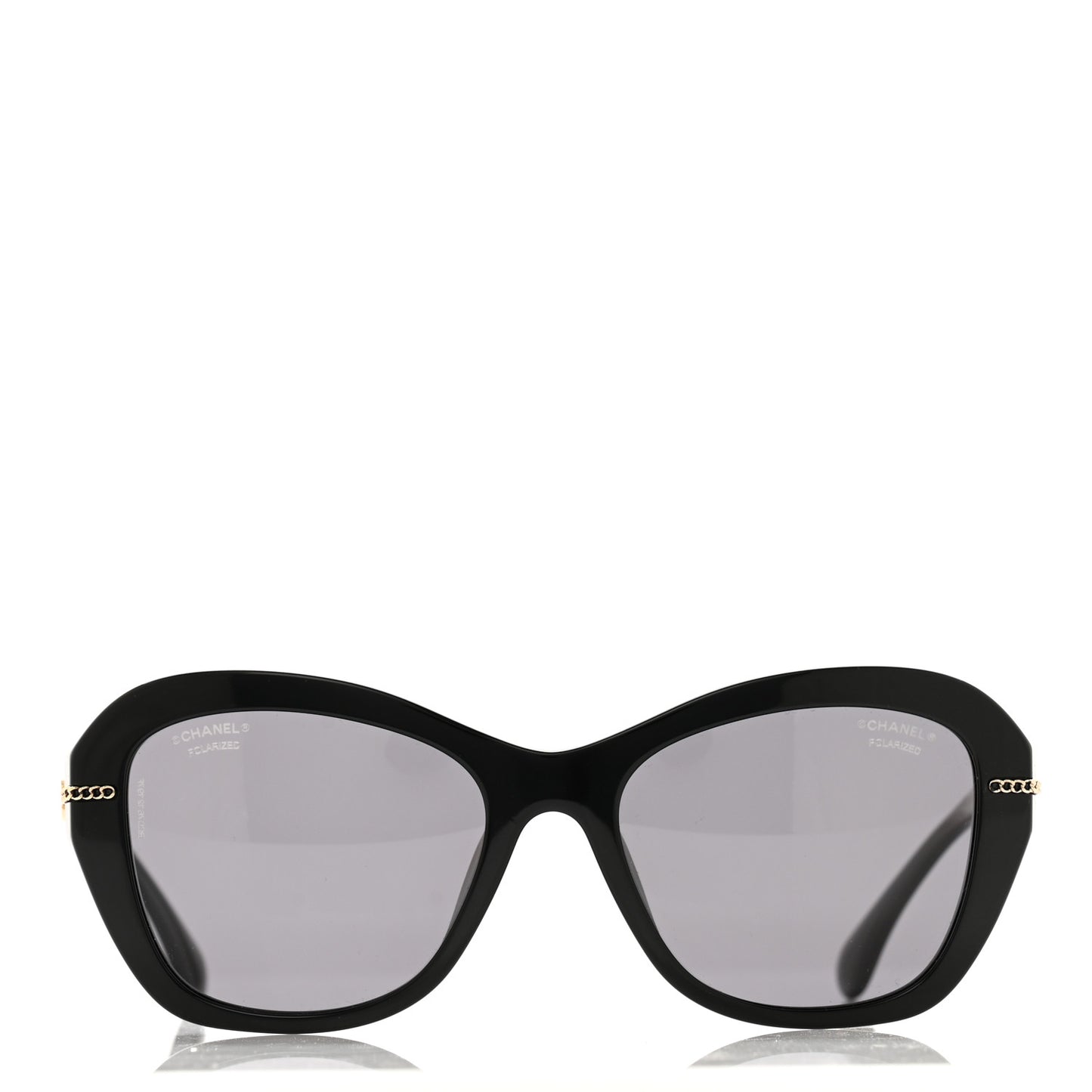 Acetate Polarized CC Butterfly Sunglasses 5510-A Black