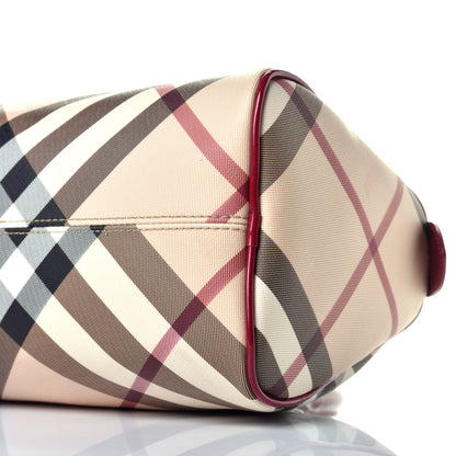 Burberry Patent Nova Check Chester Bowling Bag Raspberry Sorbet 8 of 8
