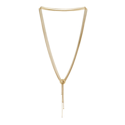 David Yurman 18K Yellow Gold Diamond Five Strand Lariat Tassel Necklace 3 of 4
