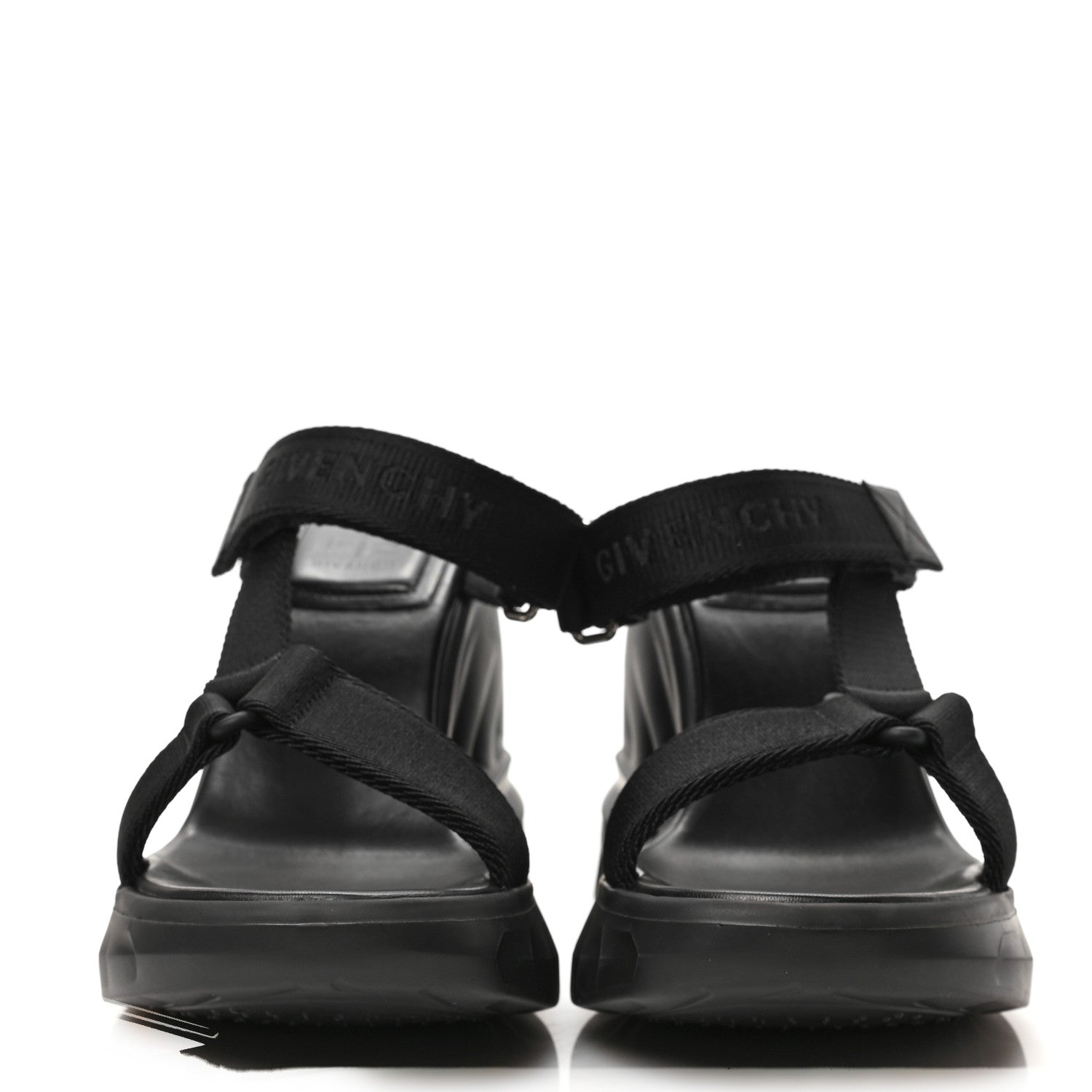 Givenchy Rubber Marshmallow Wedge Strap Sandals 38 Black 2 of 7