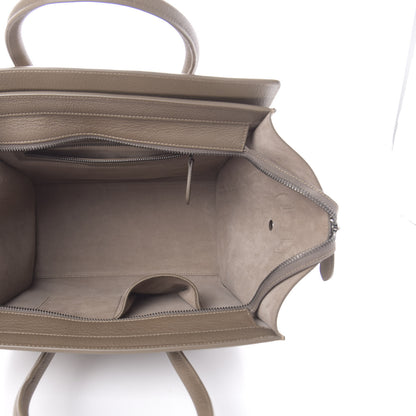 Celine Drummed Calfskin Mini Luggage Souris 5 of 10