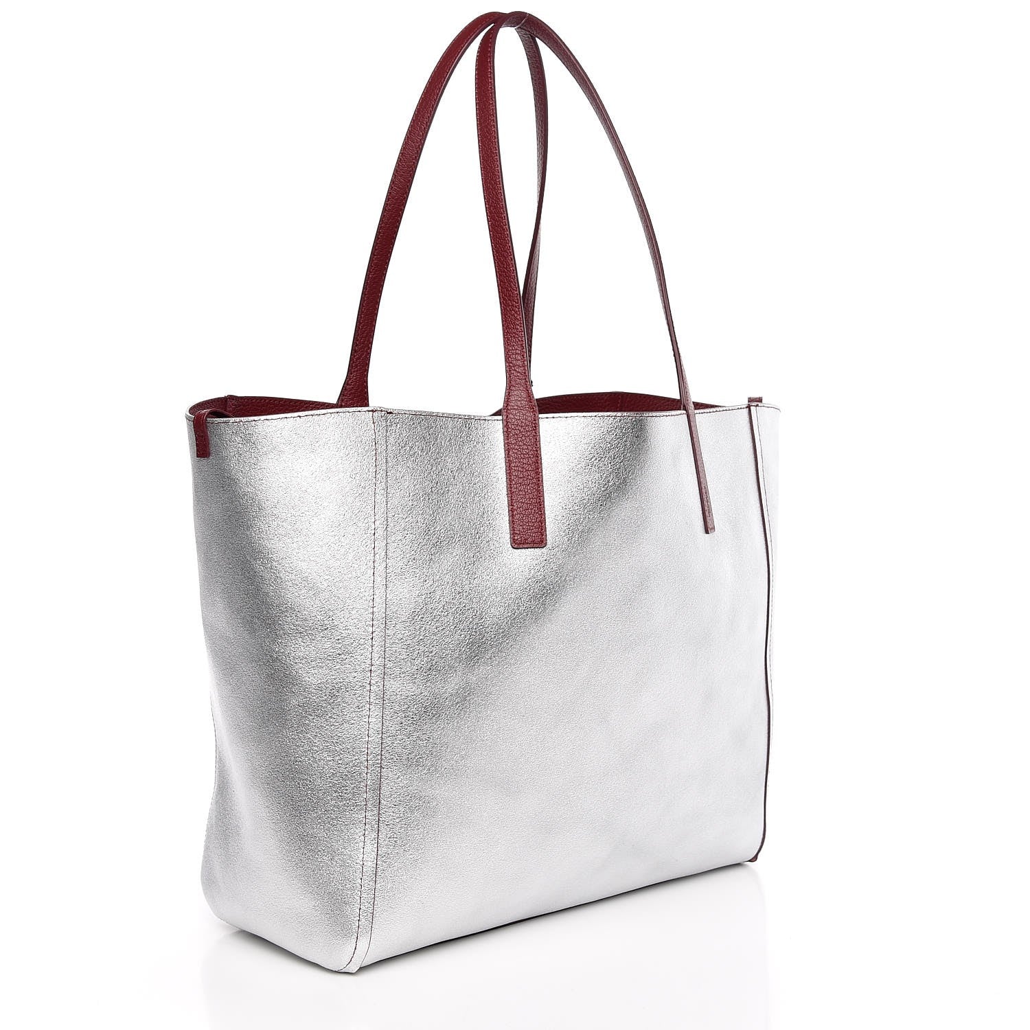 MCM Grained Calfskin Medium Reversible Wandel Tote Ruby 7 of 10