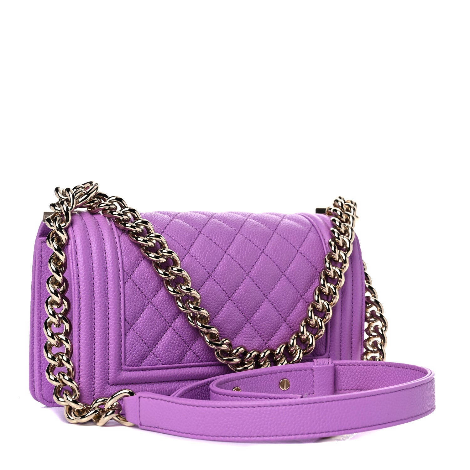 Chanel Caviar Quilted Small Boy Flap Violet 3 of 11