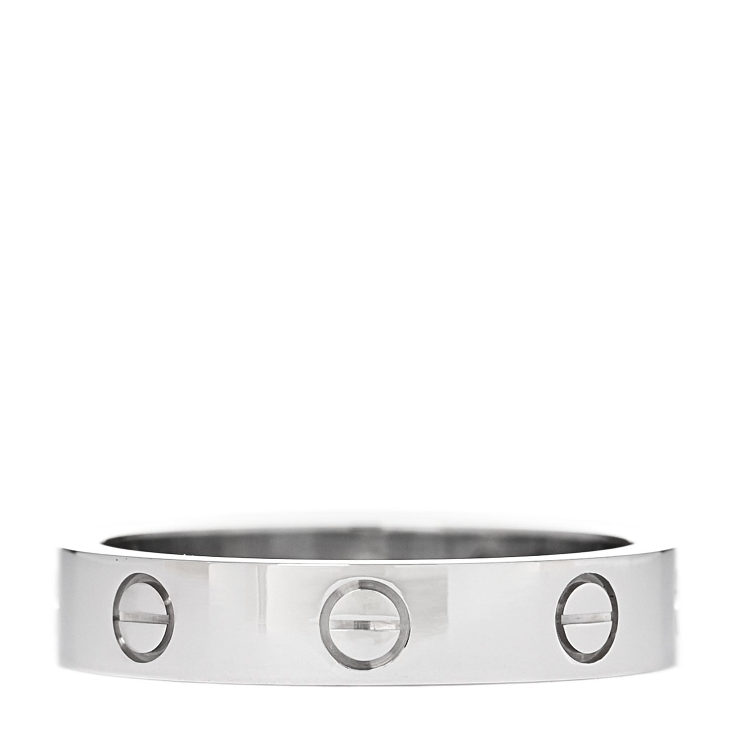 18K White Gold Diamond 4mm LOVE Wedding Band Ring 55 7.25