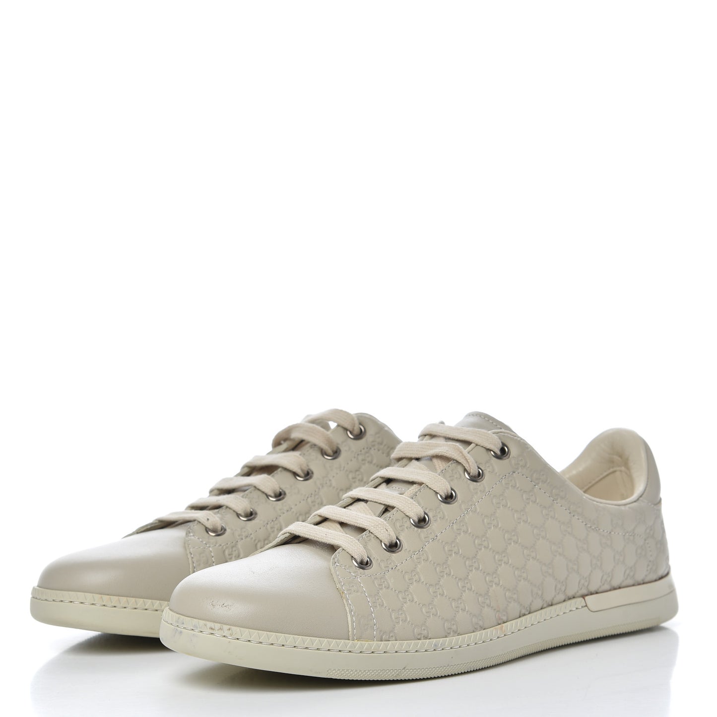 Soft Microguccissima Womens Sneakers 38.5 Mystic White