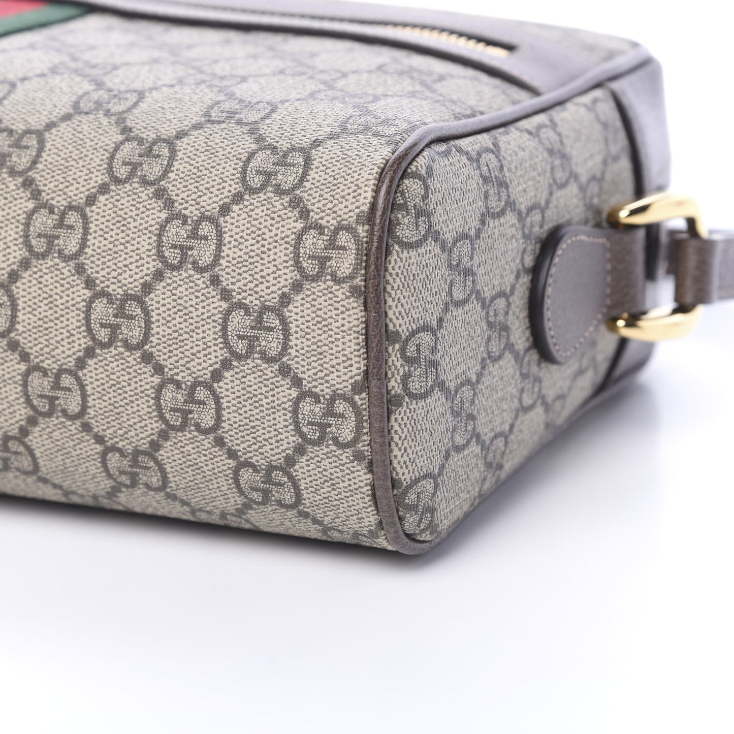 GG Supreme Monogram Web Small Ophidia Shoulder Bag Brown