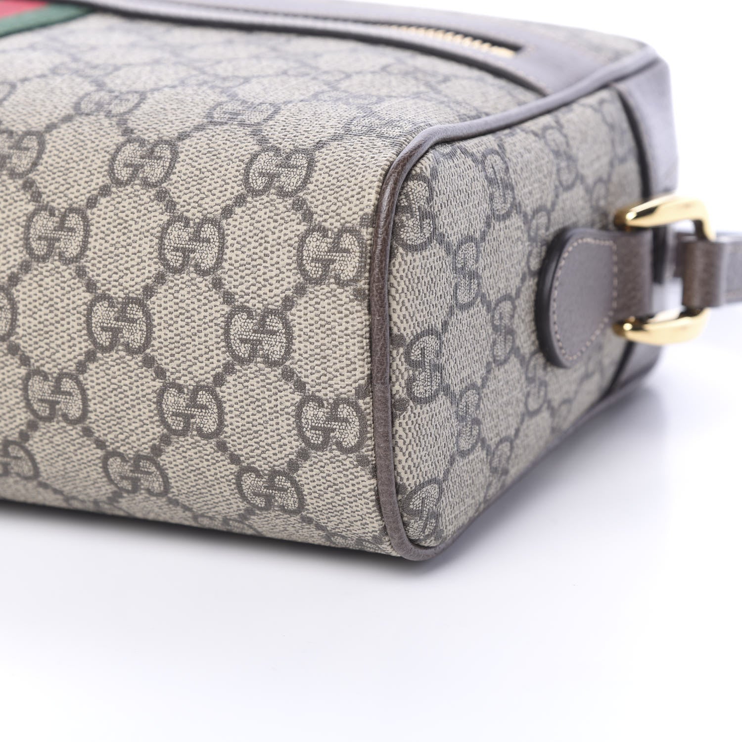 Gucci GG Supreme Monogram Web Small Ophidia Shoulder Bag Brown 9 of 9